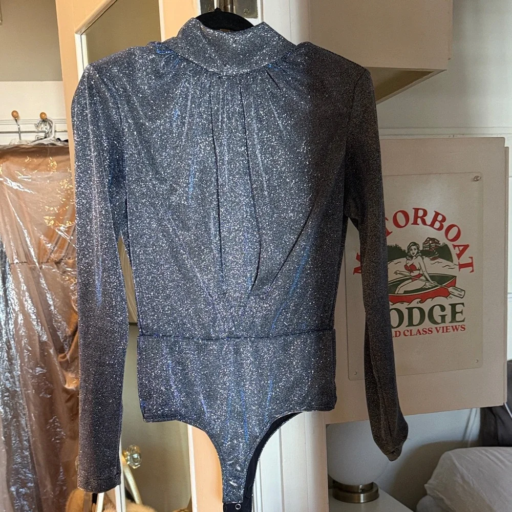 Shimmering Blue Long Sleeve Top - Picture 2 of 5